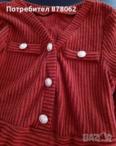 Червена дамска рокля , снимка 3 - Рокли - 52542147