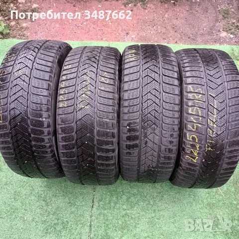 225 45 18 PIRELLI 4броя зимни дот 2018г RUN FLAT , снимка 1 - Гуми и джанти - 47205909