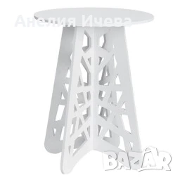 Стилна кръгла холна маса с ажурни крака, снимка 2 - Покривки за маси - 50986162