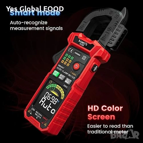 KAIWEETS токови клещи True RMS 6000 counts Auto-Ranging, снимка 7 - Други инструменти - 53021229