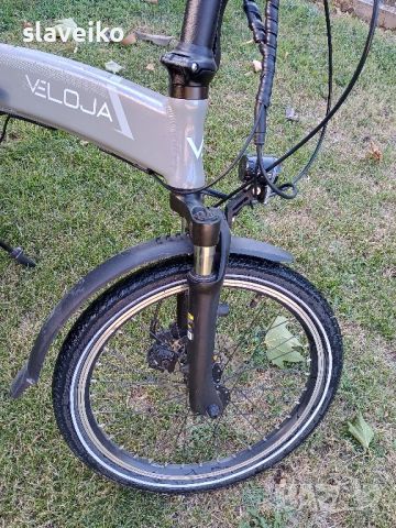 Сгъваем електрически велосипед VELOJA 20", снимка 3 - Велосипеди - 46400167