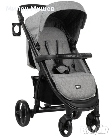 Комбинирана количка 3 в 1 KikkaBoo - Madrid, Dark Grey Melange, снимка 8 - Детски колички - 53395668