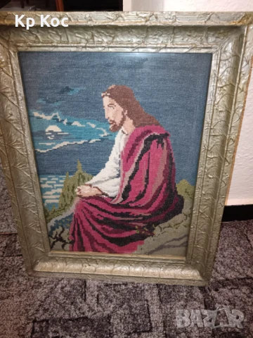 гоблен „Христос на Елеонската планина“, снимка 6 - Гоблени - 50991896