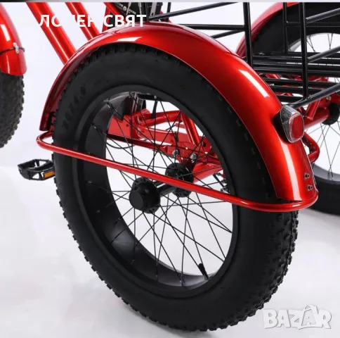 500W 48V 20" Електрически Хибрид Велосипед Триколка FAT TIRE , снимка 14 - Велосипеди - 47238158