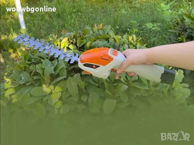 Акумулаторни ножици за трева и жив плет 2 в 1, снимка 14 - Градинска техника - 53591002