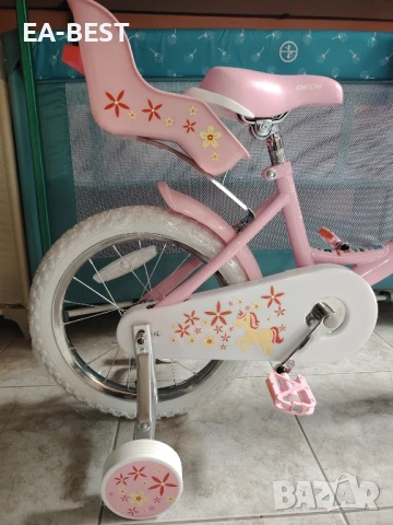 🎀 Детски велосипед Dech 16” – Розова мечта за малката ви принцеса! 🎀, снимка 4 - Детски велосипеди, триколки и коли - 50666596