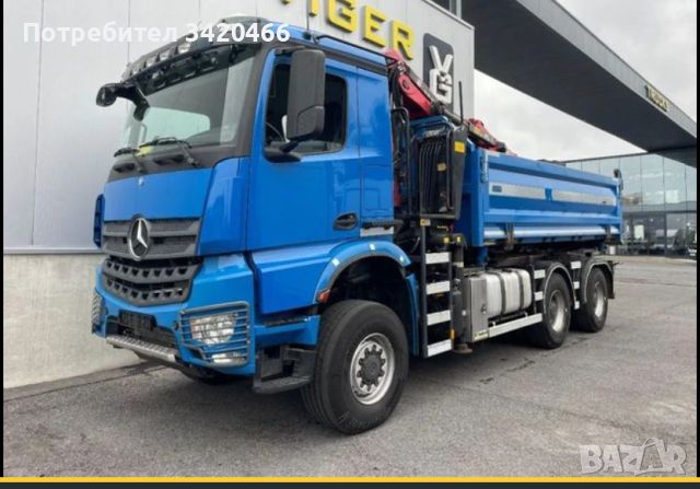 Кран Самосвал Mercedes Arocs 3342, снимка 3 - Индустриална техника - 45446549