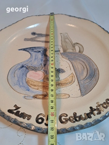 голяма декоративна керамична чиния за стена натюрморт 32/3, снимка 6 - Декорация за дома - 53159235