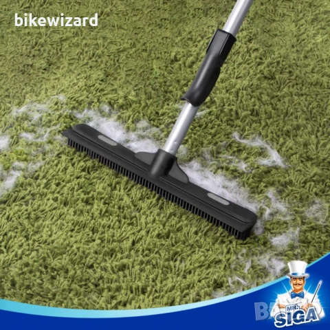 Гумена четка за под за премахване на косми от домашни любимци с гумена стъргалка 61 инча НОВА, снимка 3 - Други стоки за дома - 53661607