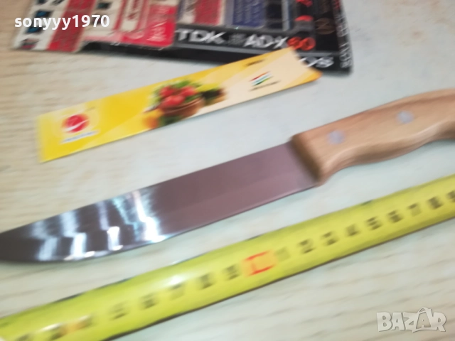 НОВ ОСТЪР НОЖ-ДЪРВЕНА ДРЪЖКА 3110251715, снимка 6 - Ножове - 52248587