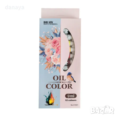 5092 Маслени бои Oil Color, 9ml, 12 цвята, снимка 3 - Ученически пособия, канцеларски материали - 46923907