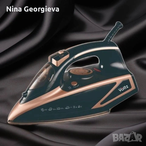 Ютия Voltz, 3000W, 420мл., Керамична плоча, Черна със златно, снимка 4 - Други - 53408725