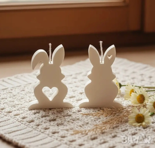 Комплект 2 молда зайци , снимка 4 - Форми - 53765939