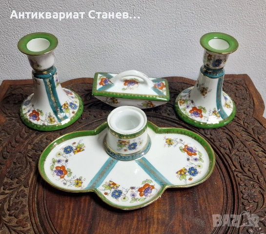 Антикварна порцеланова мастилница