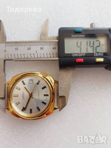 Стар швейцарски механичен часовник с позлата, никога неизползван, снимка 7 - Антикварни и старинни предмети - 46374927