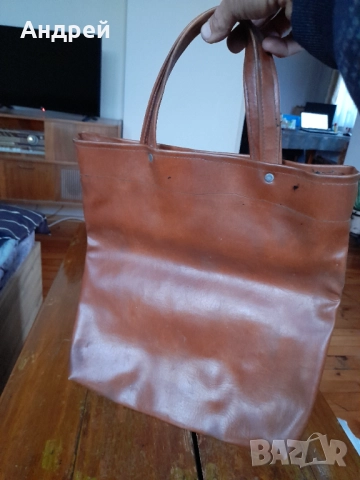 Стара пазарска кожена чанта #2, снимка 2 - Други ценни предмети - 52953507