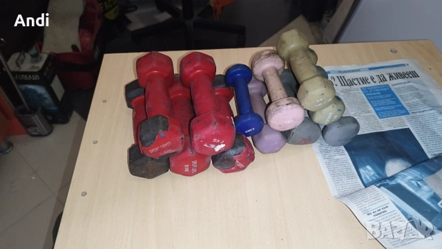 Гирички по 1кг, 2кг - фитнес дъмбели, снимка 10 - Фитнес уреди - 52395045