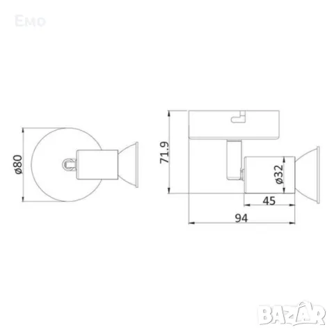 Спот  Jess, GU10 1 x 50W Подходящи за дом или офис, снимка 7 - Лампи за таван - 48030734