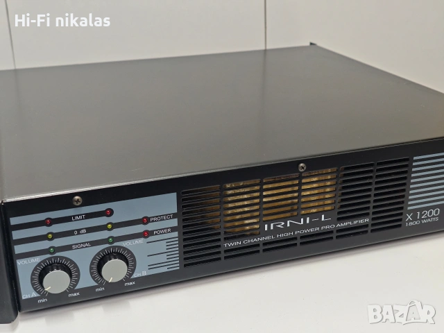 професионално крайно стъпало усилвател IRNI - L X 1200, снимка 2 - Ресийвъри, усилватели, смесителни пултове - 54226781
