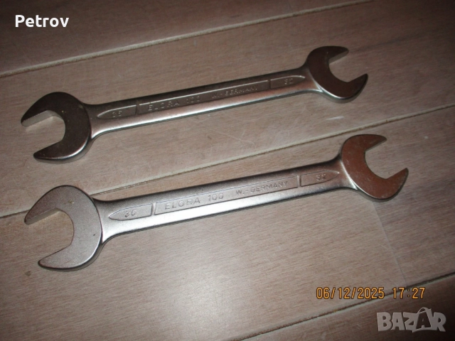 E L O R A - MADE IN WEST GERMANY - 2 броя ПРОФЕСИОНАЛНИ ВИСОКОКАЧЕСТВЕННИ Гаечни Ключове 32 x 36 mm 