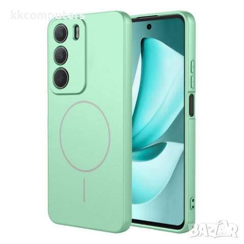 Магнитен Калъф за Realme C71 4G - Мек TPU, Имитация на течен силикон, Анти-drop, Вкл. Протектор - 7 , снимка 4 - Калъфи, кейсове - 53444070