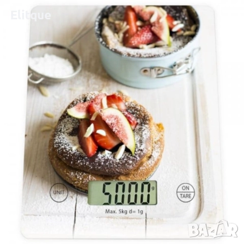 Кухненска везна, 5кг., 2хАААбатерии (не са вкл.), LCD екран, Люти чушки, Понички, Нар,  Кекс, снимка 4 - Други - 52852639