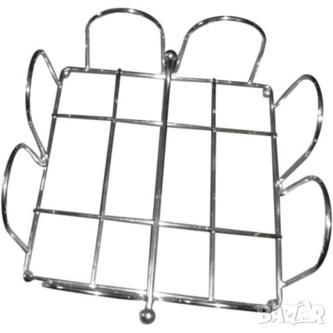 Луксозен метален салфетник в сребристо, ‎18,5 x 1 x 7,62 cm, снимка 8 - Аксесоари за кухня - 46420242