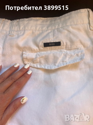 Мъжки ленен панталон HUGO BOSS, снимка 4 - Панталони - 51553114