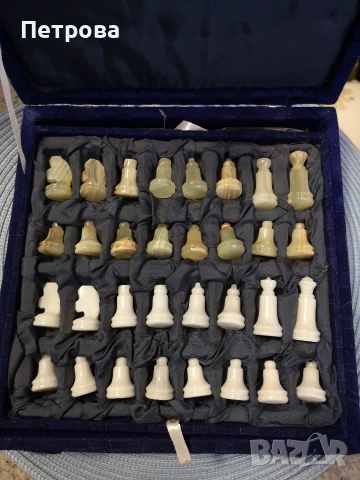 шах от мраморен оникс. , снимка 7 - Шах и табла - 53926647