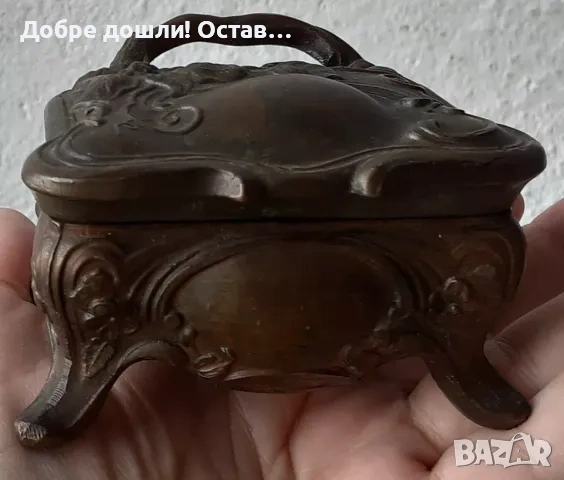  Различни кутии: дървена стара красива кутия с дърворезба, метална, метал, снимка 7 - Други - 33808957