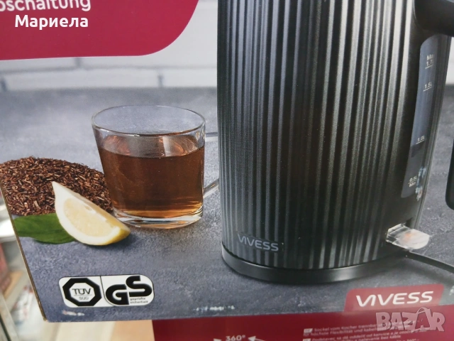Кана за гореща вода 1,7 л. , 2200W / Vivess, снимка 4 - Кани - 53508663