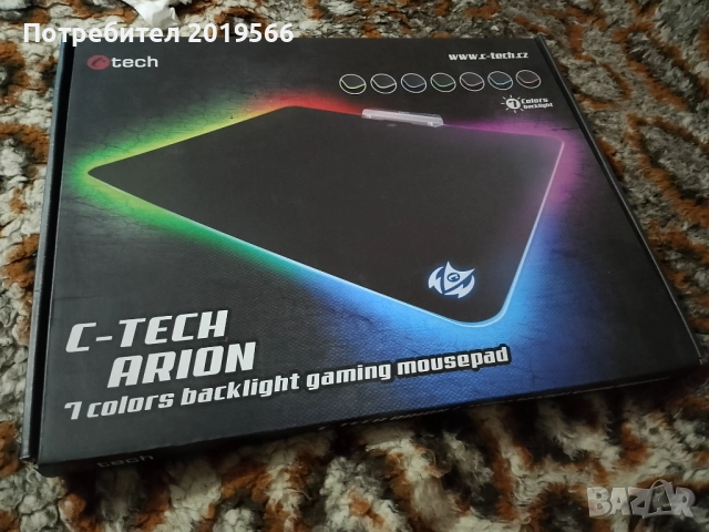 Подложка за мишка с RGB C-Tech Arion, снимка 3 - Клавиатури и мишки - 52509473