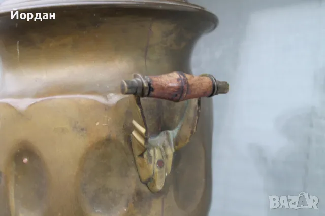 Стар месингов самовар, снимка 4 - Антикварни и старинни предмети - 49636869