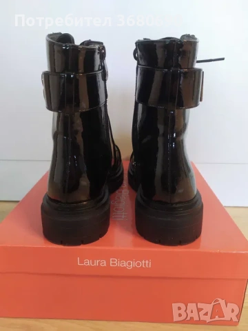 Дамси черни боти Laura Biagiotti N40, снимка 3 - Дамски боти - 54218632
