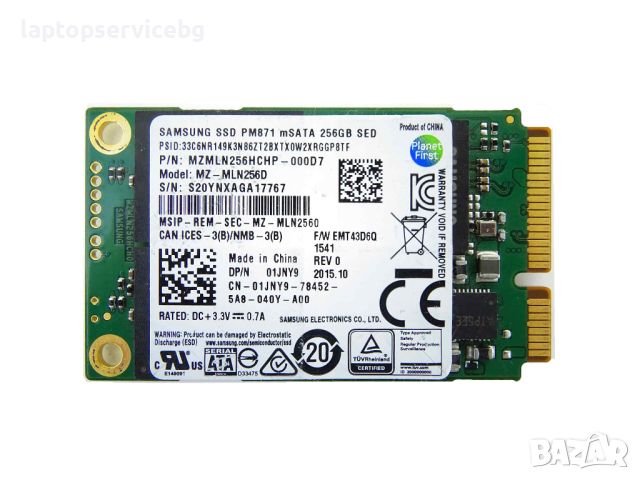 SSD Samsung 256GB SATA MZMLN256HCHP-000D7 PM871 mSATA, снимка 1