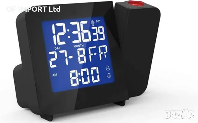 Радиоуправляем Прожекционен Будилник с LCD дисплей AURIOL, снимка 2 - Други стоки за дома - 49846476