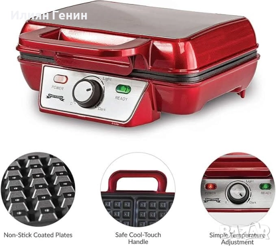 Уред за приготвяне на белгийски гофрети, снимка 3 - Гофретници - 52184010