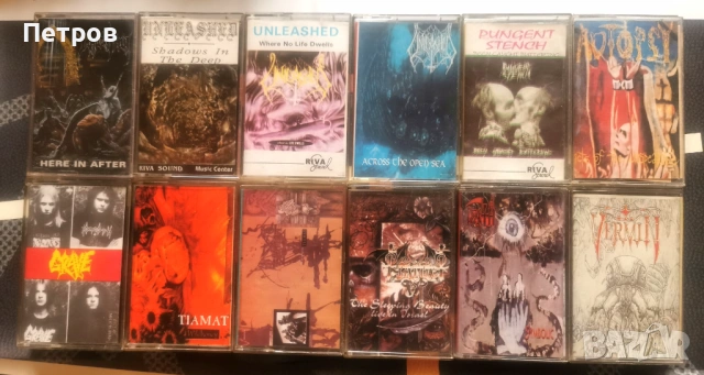 Колекция от 110 метъл аудио касети. Дет, блек, траш, индъстриъл и пънк., снимка 3 - Аудио касети - 53536457