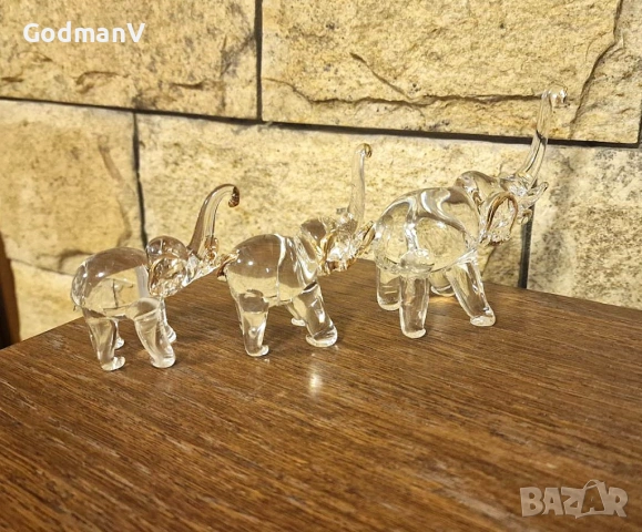 Кристални Стъклени Слончета, снимка 2 - Декорация за дома - 54084817