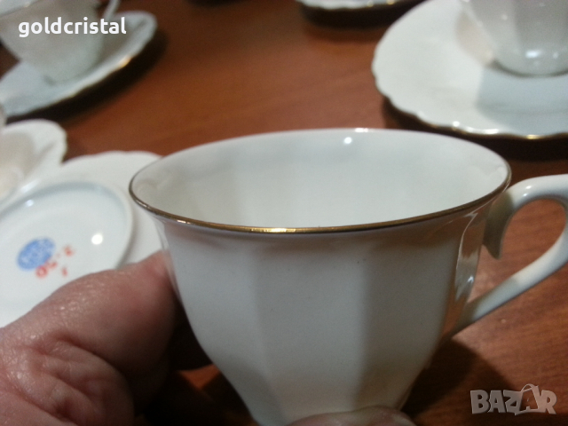 Български костен порцелан Бононя чаши за кафе , снимка 3 - Антикварни и старинни предмети - 45039963