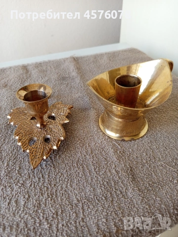 бронзови свещници, снимка 3 - Антикварни и старинни предмети - 53972704