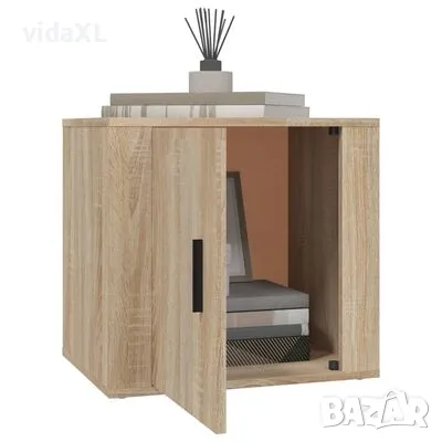 vidaXL Нощно шкафче, дъб сонома, 50x39x47 см(SKU:816694), снимка 3 - Шкафове - 49232734