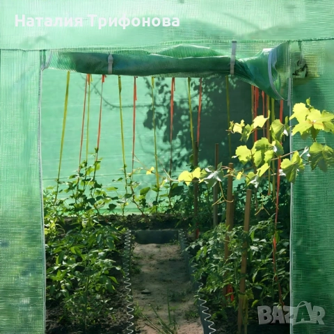 Резервно покривало за оранжерия 3x2x2м – Армирано UV , с цип и прозорци (без рамка), снимка 4 - Оранжерии - 54087480