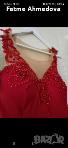 Червена рокля, снимка 2 - Рокли - 45242914