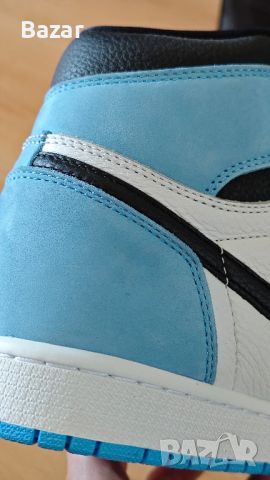 Nike Air Jordan 1 High University Blue Нови Оригинални Мъжки Обувки Кецове Размер 43 Номер 27.5, снимка 7 - Маратонки - 46128179