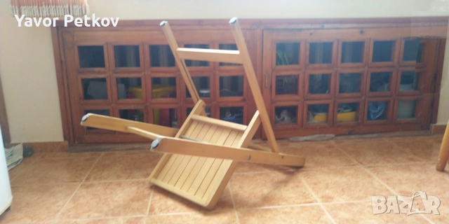 Сгъваем стол от масивно дърво , снимка 5 - Столове - 54171625