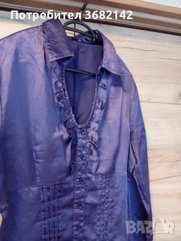 продавам дамска лилава сатенена риза , снимка 11 - Ризи - 51439083