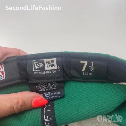 Бейзболна шапка New Era 9FIFTY Boston Celtics NBA, черно зелено размер 7 1/2., снимка 2 - Шапки - 52815446