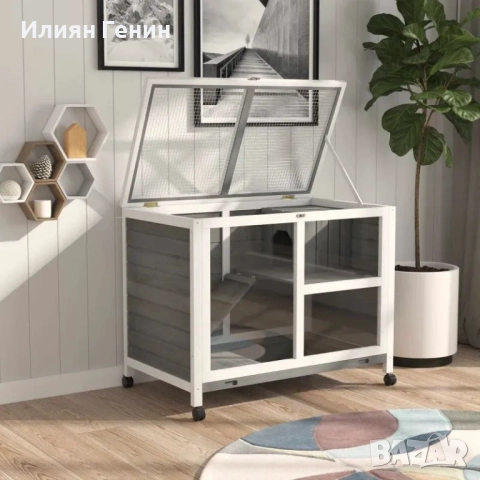 PawHut Клетка за малки животни с 2 нива, снимка 10 - За гризачи - 52415835