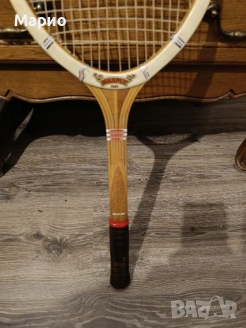 Ретро тенис ракета от дърво с калъф Dunlop, снимка 6 - Колекции - 45150594